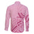 Aotearoa Maori Family Matching Short Sleeve Bodycon Dress and Hawaiian Shirt Pink Fern Ribbons - Polynesian Pride