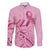 Aotearoa Maori Family Matching Tank Maxi Dress and Hawaiian Shirt Pink Fern Ribbons - Polynesian Pride