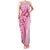 Aotearoa Maori Family Matching Tank Maxi Dress and Hawaiian Shirt Pink Fern Ribbons - Polynesian Pride