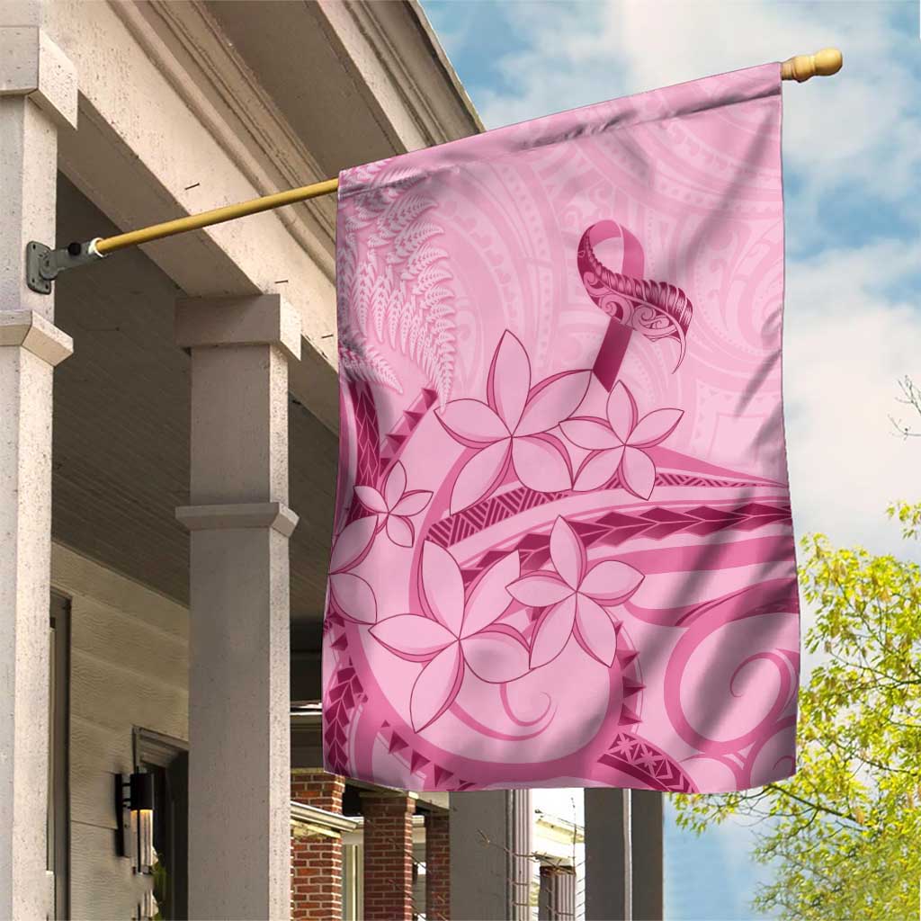 Aotearoa Maori Garden Flag Pink Fern Ribbons - Polynesian Pride