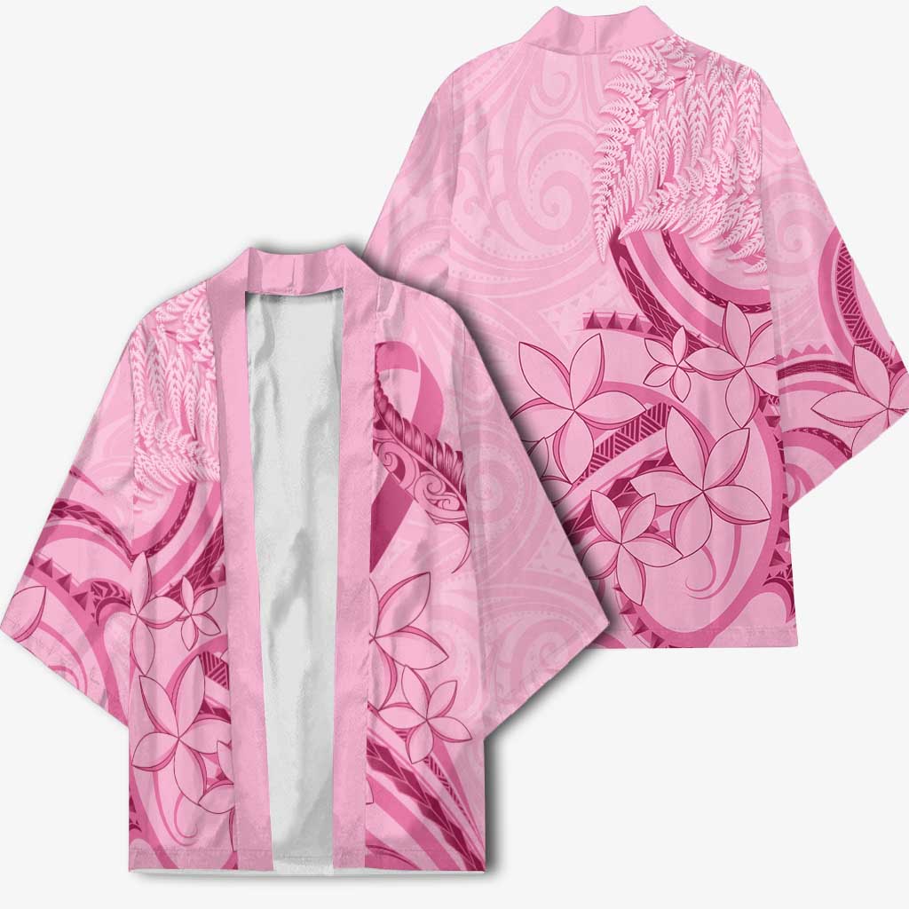 Aotearoa Maori Kimono Pink Fern Ribbons - Polynesian Pride