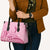 Aotearoa Maori Leather Bag Pink Fern Ribbons - Polynesian Pride
