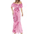 Aotearoa Maori Mermaid Dress Pink Fern Ribbons - Polynesian Pride