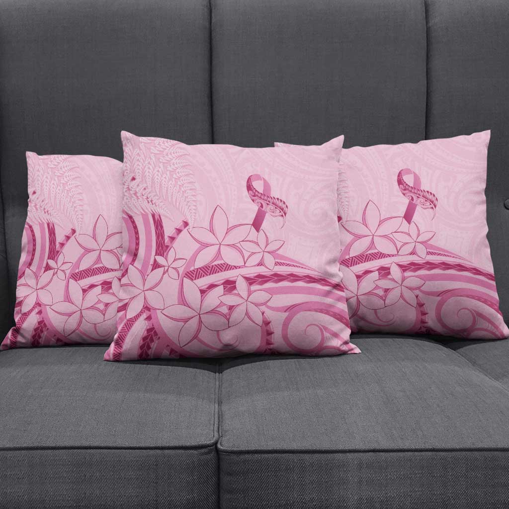 Aotearoa Maori Pillow Cover Pink Fern Ribbons - Polynesian Pride