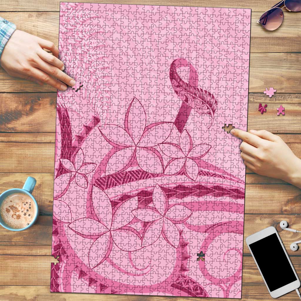 Aotearoa Maori Puzzle Pink Fern Ribbons - Polynesian Pride