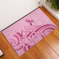 Aotearoa Maori Rubber Doormat Pink Fern Ribbons - Polynesian Pride