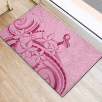 Aotearoa Maori Rubber Doormat Pink Fern Ribbons - Polynesian Pride