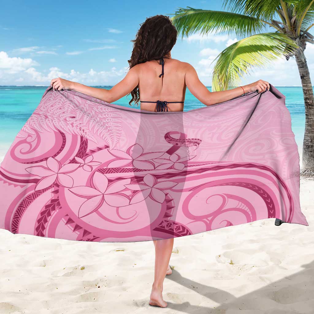 Aotearoa Maori Sarong Pink Fern Ribbons - Polynesian Pride