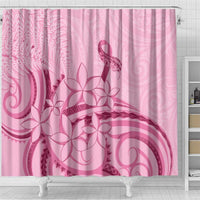 Aotearoa Maori Shower Curtain Pink Fern Ribbons - Polynesian Pride