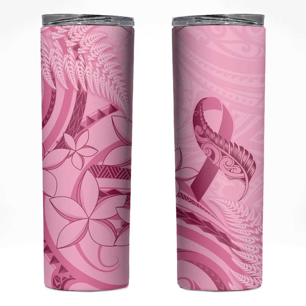Aotearoa Maori Skinny Tumbler Pink Fern Ribbons - Polynesian Pride