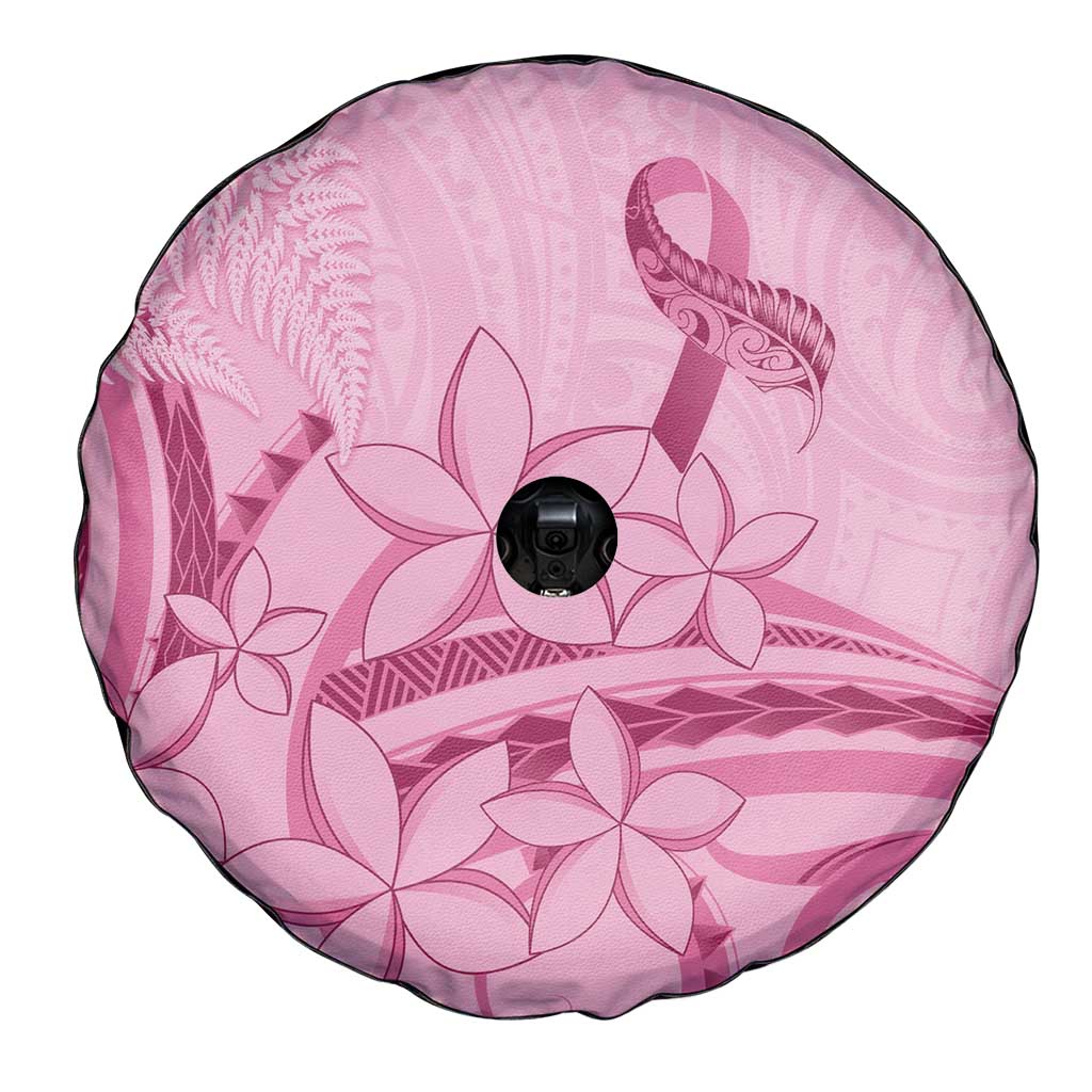Aotearoa Maori Spare Tire Cover Pink Fern Ribbons - Polynesian Pride