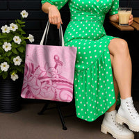 Aotearoa Maori Tote Bag Pink Fern Ribbons - Polynesian Pride