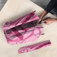 Aotearoa Maori Umbrella Pink Fern Ribbons - Polynesian Pride