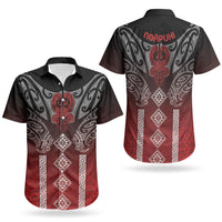 Aotearoa Maori Iwi Heritage Couples Matching Puletasi and Hawaiian Shirt Ngapuhi Kokowai LT7 - Polynesian Pride