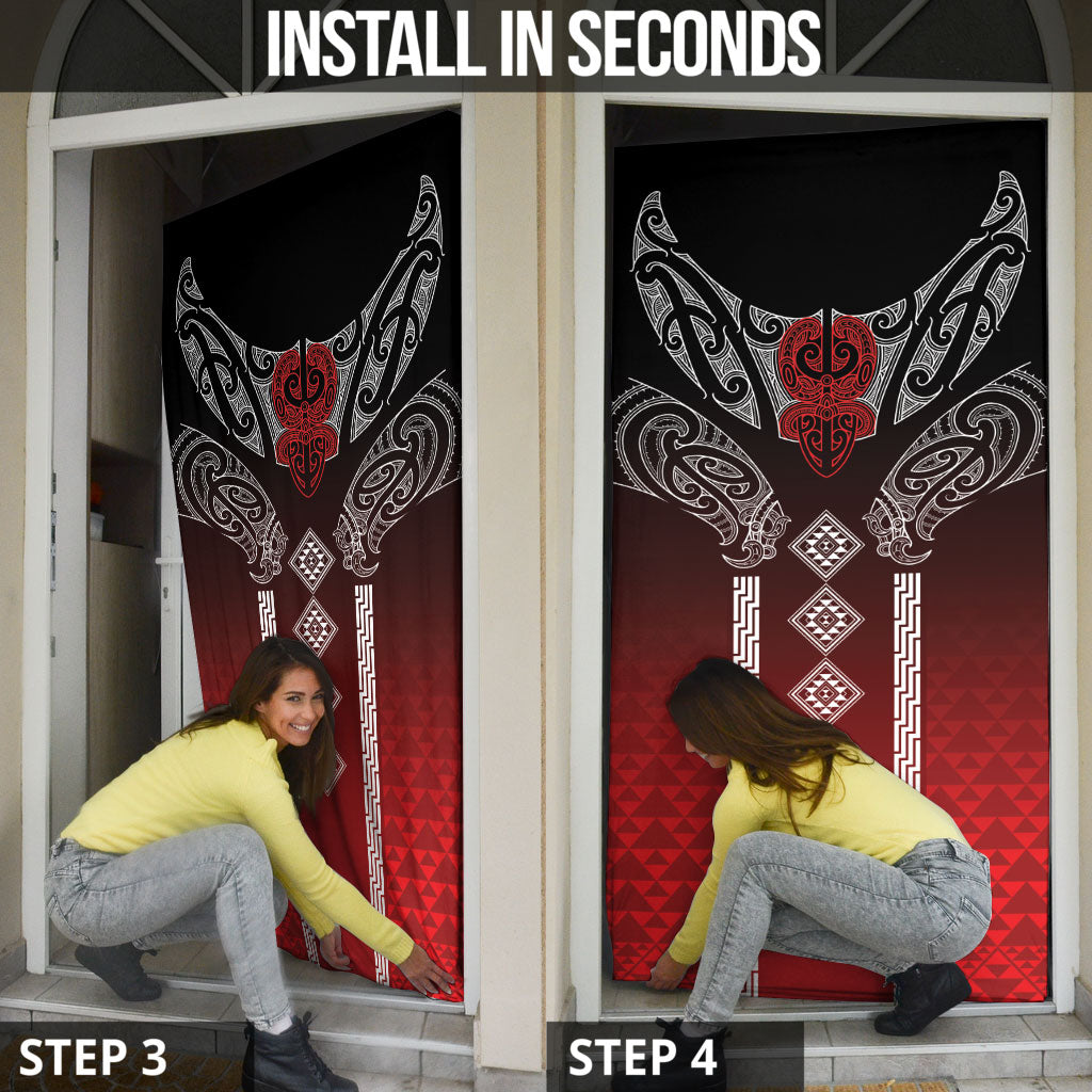 Aotearoa Maori Iwi Heritage Door Cover Ngapuhi Kokowai LT7 - Polynesian Pride