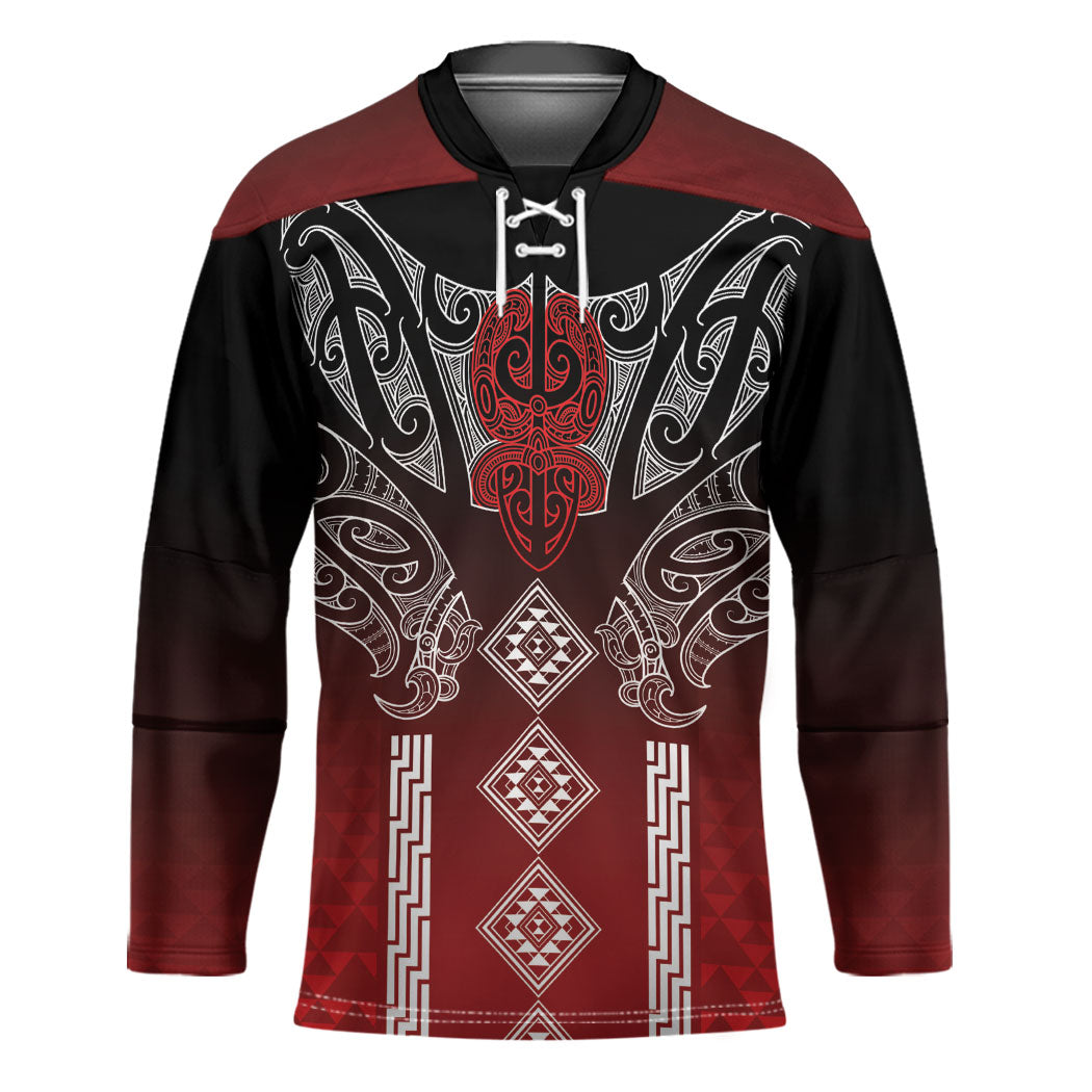 Aotearoa Maori Iwi Heritage Hockey Jersey Ngapuhi Kokowai LT7 Unisex Red - Polynesian Pride