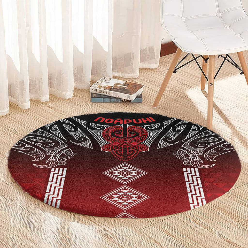 Aotearoa Maori Iwi Heritage Round Carpet Ngapuhi Kokowai LT7 - Polynesian Pride