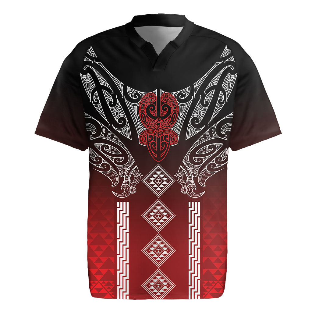 Aotearoa Maori Iwi Heritage Rugby Jersey Ngapuhi Kokowai LT7 Red - Polynesian Pride