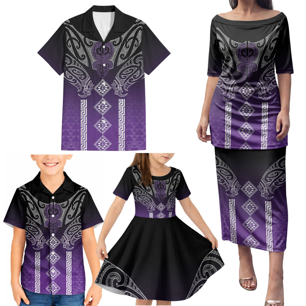 Aotearoa Maori Iwi Heritage Family Matching Puletasi and Hawaiian Shirt Ngati Porou Waiporoporo
