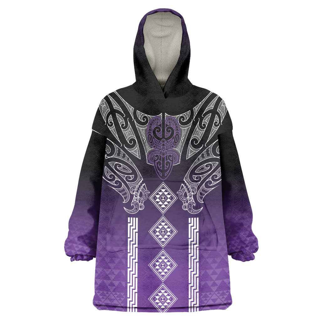 Aotearoa Maori Iwi Heritage Wearable Blanket Hoodie Ngati Porou Waiporoporo