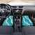 Hawaii Aloha Car Mats Teal Quilt Patch Work Mix Plumeria Lei