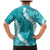 Hawaii Aloha Family Matching Mermaid Dress and Hawaiian Shirt Teal Quilt Patch Work Mix Plumeria Lei