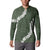 Hawaii Aloha Button Sweatshirt Sage Quilt Patch Work Mix Plumeria Lei