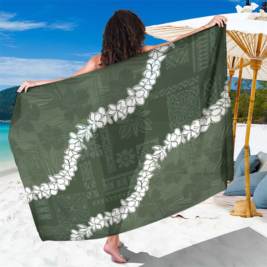 Hawaii Aloha Sarong Sage Quilt Patch Work Mix Plumeria Lei