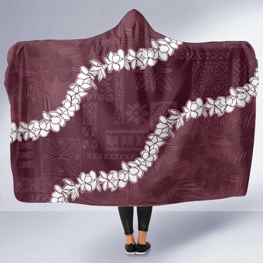 Hawaii Aloha Hooded Blanket Champange Quilt Patch Work Mix Plumeria Lei