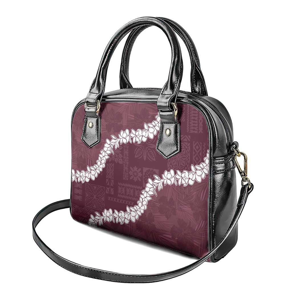 Hawaii Aloha Shoulder Handbag Champange Quilt Patch Work Mix Plumeria Lei