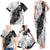 Hawaii Aloha Family Matching Tank Maxi Dress and Hawaiian Shirt White Quilt Patch Work Mix Plumeria Lei