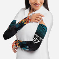 Fiji Bati Rugby Custom Viti Masi Arm Sleeves Coral Motifs LT7 - Polynesian Pride