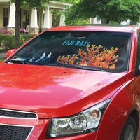 Fiji Bati Rugby Viti Masi Auto Sun Shade Coral Motifs LT7 - Polynesian Pride
