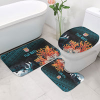 Fiji Bati Rugby Viti Masi Bathroom Set Coral Motifs LT7 - Polynesian Pride