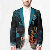 Fiji Bati Rugby Custom Viti Masi Blazer Coral Motifs LT7 - Polynesian Pride
