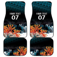Fiji Bati Rugby Custom Viti Masi Car Mats Coral Motifs LT7 - Polynesian Pride