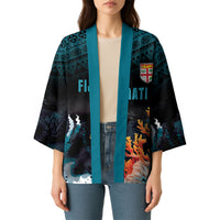 Fiji Bati Rugby Custom Viti Masi Kimono Coral Motifs LT7 - Polynesian Pride