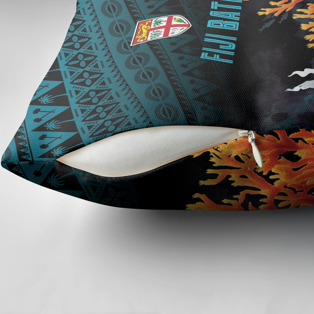 Fiji Bati Rugby Viti Masi Pillow Cover Coral Motifs LT7 - Polynesian Pride