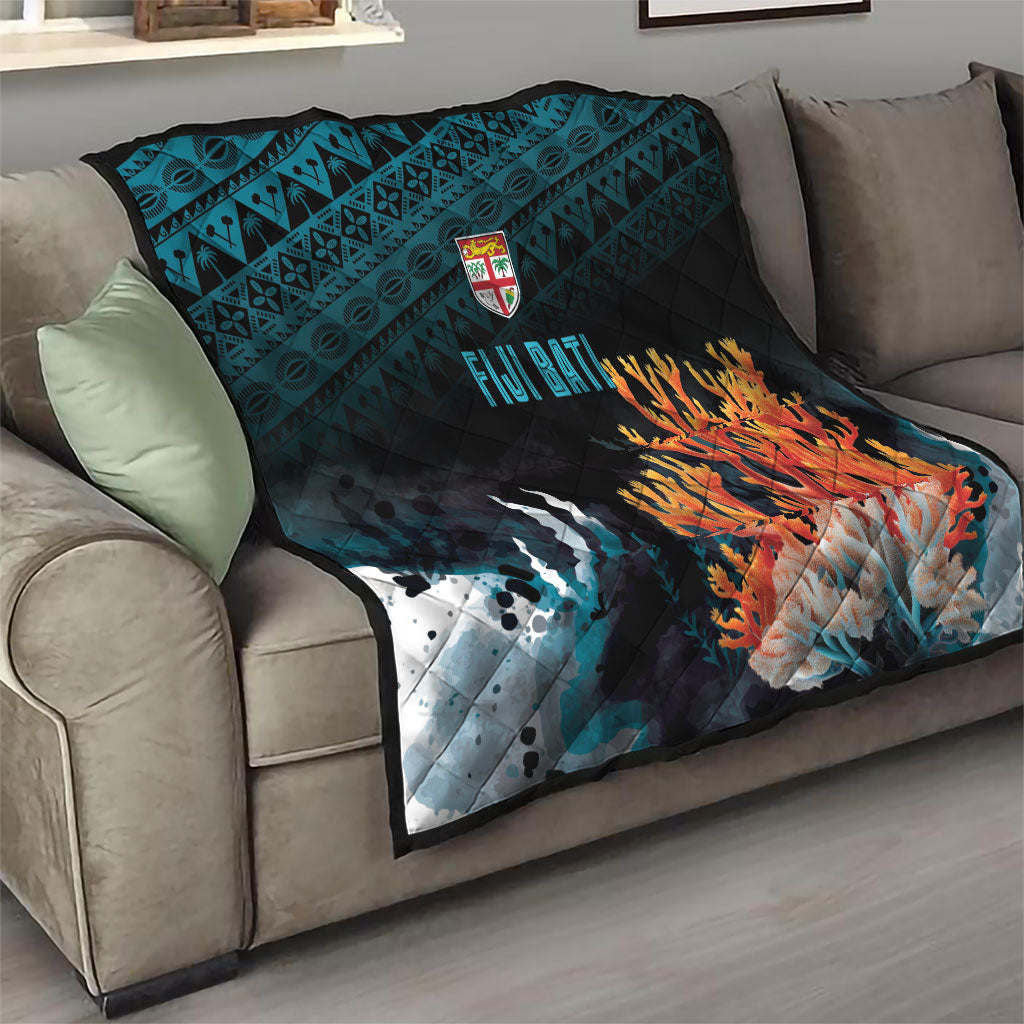 Fiji Bati Rugby Viti Masi Quilt Coral Motifs LT7 - Polynesian Pride