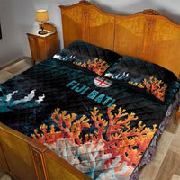 Fiji Bati Rugby Viti Masi Quilt Bed Set Coral Motifs LT7 - Polynesian Pride