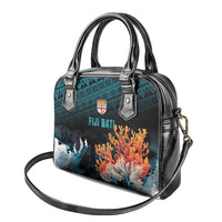 Fiji Bati Rugby Viti Masi Shoulder Handbag Coral Motifs LT7 - Polynesian Pride