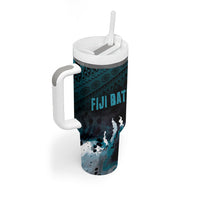 Fiji Bati Rugby Viti Masi Tumbler With Handle Coral Motifs LT7 - Polynesian Pride