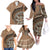 Tonga Ngatu Family Matching Off Shoulder Long Sleeve Dress and Hawaiian Shirt Tokelau Classic Motifs LT7 - Polynesian Pride