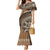 Tonga Ngatu Mermaid Dress Tokelau Classic Motifs LT7 Women Brown - Polynesian Pride