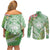 Aloha Molokai Island Couples Matching Off Shoulder Short Dress and Long Sleeve Button Shirt Hawaii Pua Kukui