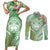 Aloha Molokai Island Couples Matching Short Sleeve Bodycon Dress and Long Sleeve Button Shirt Hawaii Pua Kukui