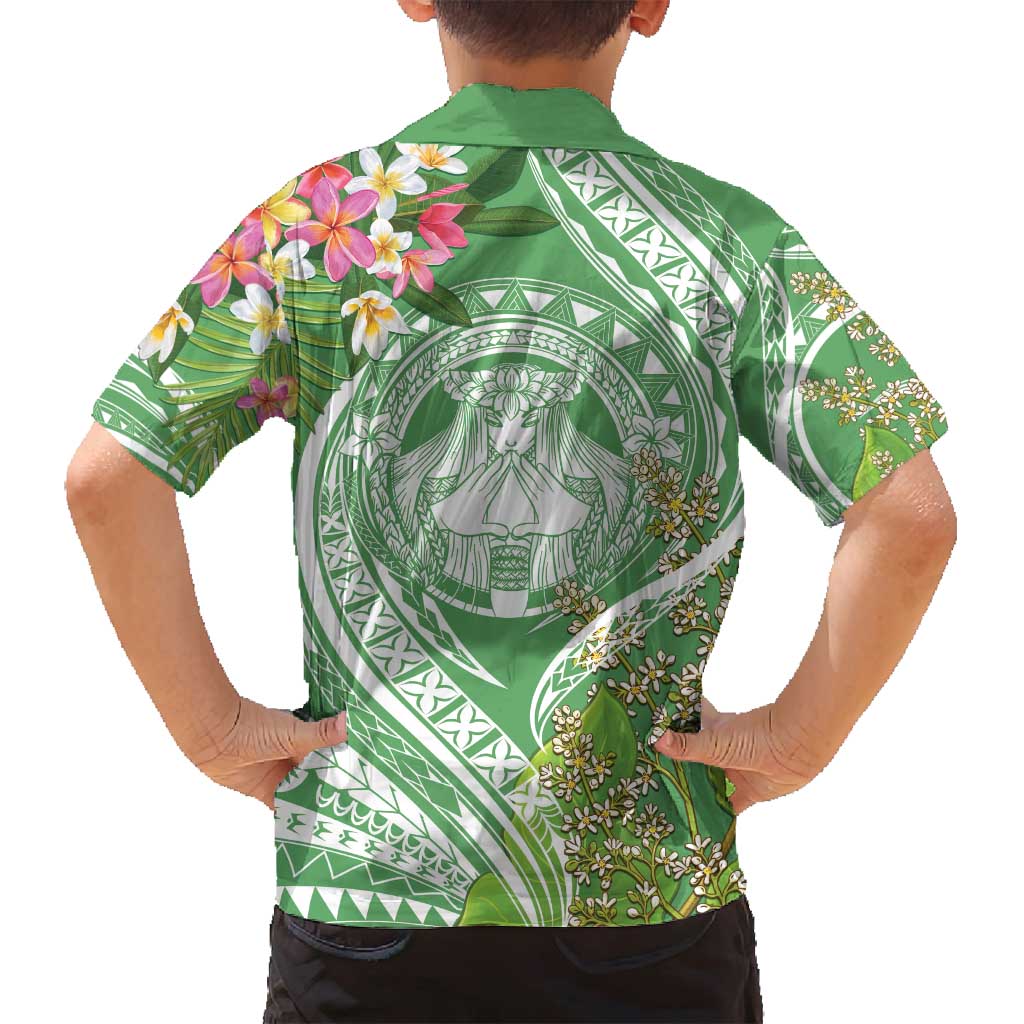 Aloha Molokai Island Family Matching Puletasi and Hawaiian Shirt Hawaii Pua Kukui