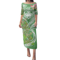 Aloha Molokai Island Family Matching Puletasi and Hawaiian Shirt Hawaii Pua Kukui