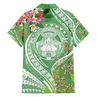 Aloha Molokai Island Family Matching Summer Maxi Dress and Hawaiian Shirt Hawaii Pua Kukui