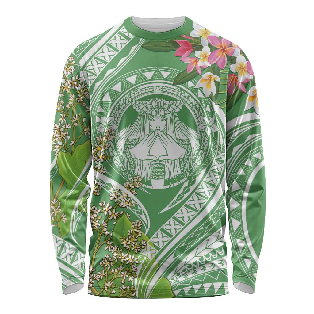 Aloha Molokai Island Long Sleeve Shirt Hawaii Pua Kukui